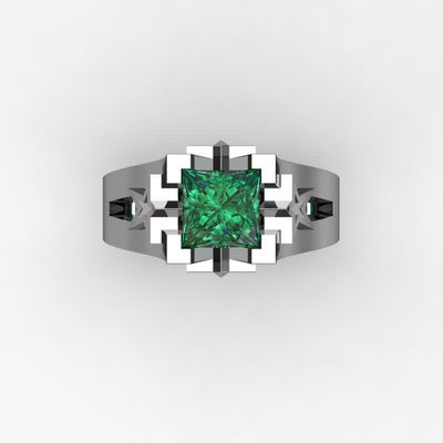 Luxury Sapphire Copper Ring