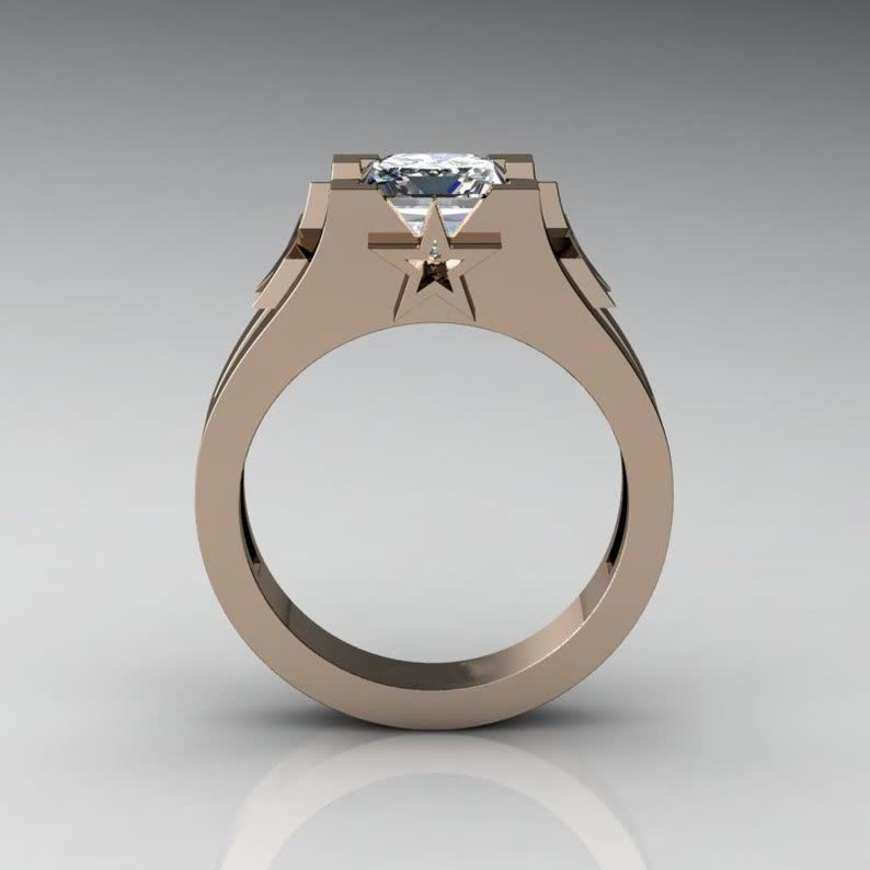 Luxury Sapphire Copper Ring
