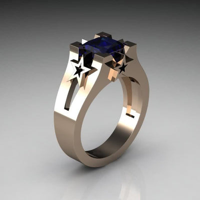 Luxury Sapphire Copper Ring