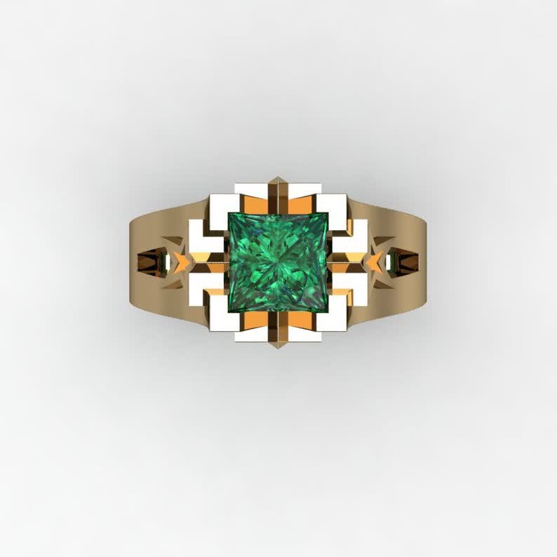 Luxury Sapphire Copper Ring