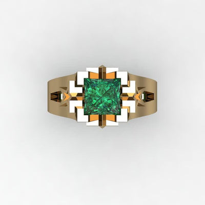 Luxury Sapphire Copper Ring