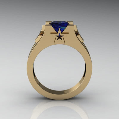 Luxury Sapphire Copper Ring