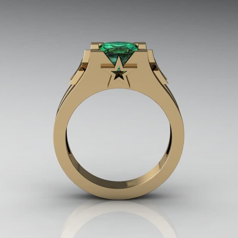 Luxury Sapphire Copper Ring