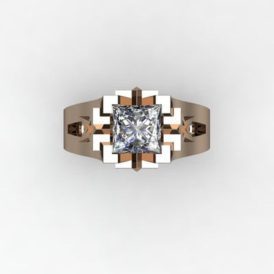 Luxury Sapphire Copper Ring
