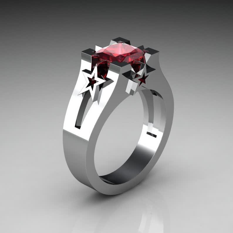 Luxury Sapphire Copper Ring