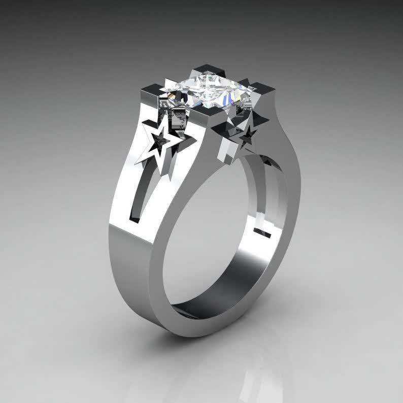 Luxury Sapphire Copper Ring