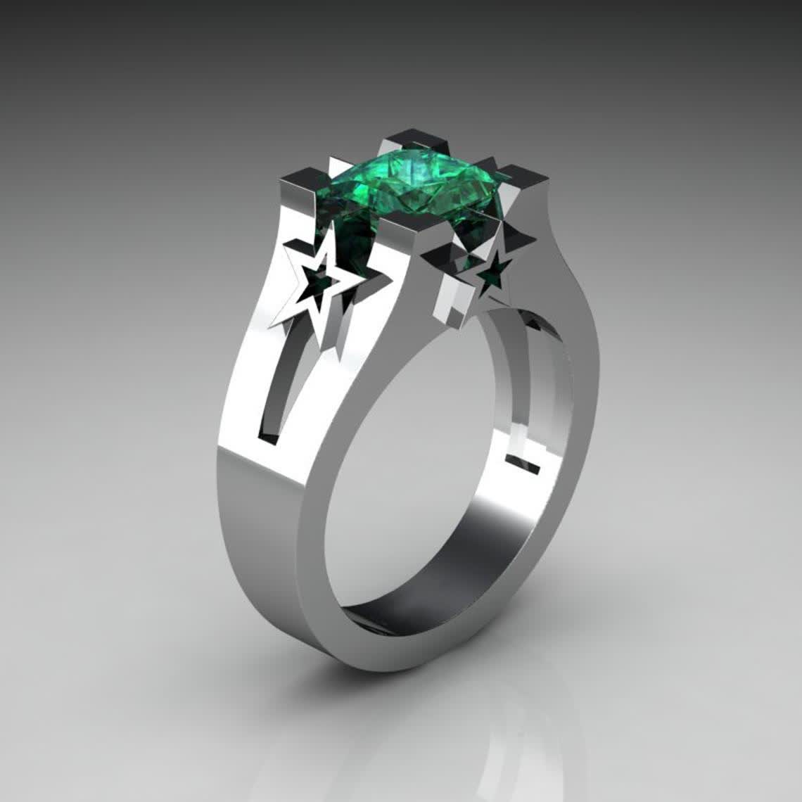Luxury Sapphire Copper Ring