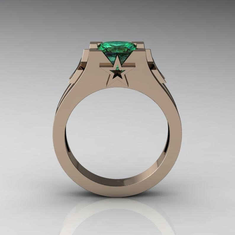 Luxury Sapphire Copper Ring