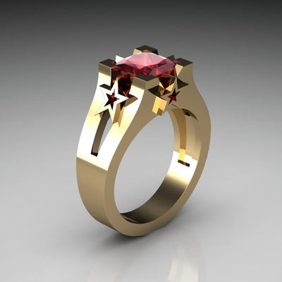 Luxury Sapphire Copper Ring