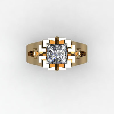 Luxury Sapphire Copper Ring