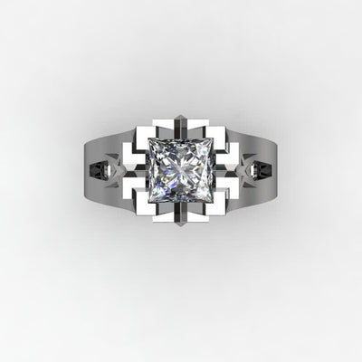 Luxury Sapphire Copper Ring