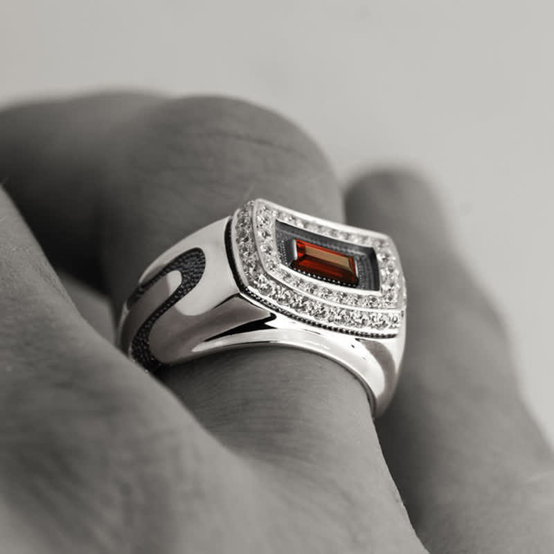 FREE Today: Vintage Red and Blue Zircon Couple Ring