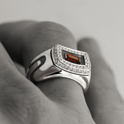 FREE Today: Vintage Red and Blue Zircon Couple Ring