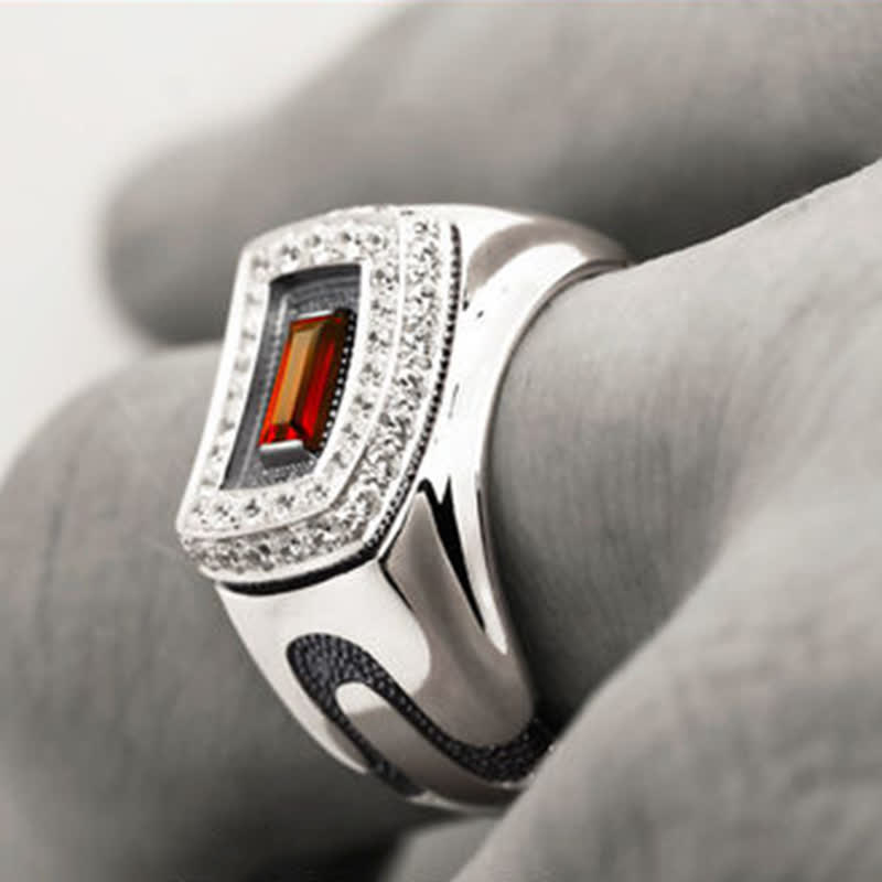 FREE Today: Vintage Red and Blue Zircon Couple Ring