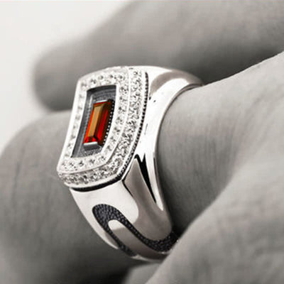 FREE Today: Vintage Red and Blue Zircon Couple Ring