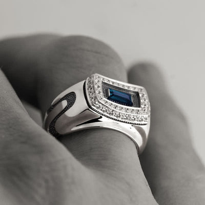 FREE Today: Vintage Red and Blue Zircon Couple Ring