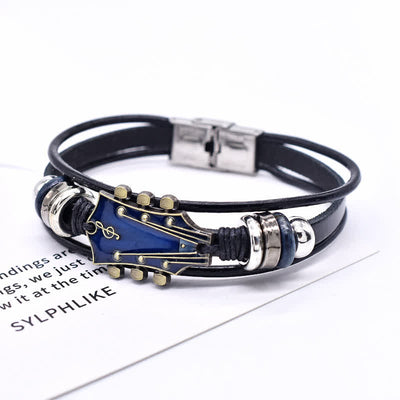 Guitar Leather Bracelet