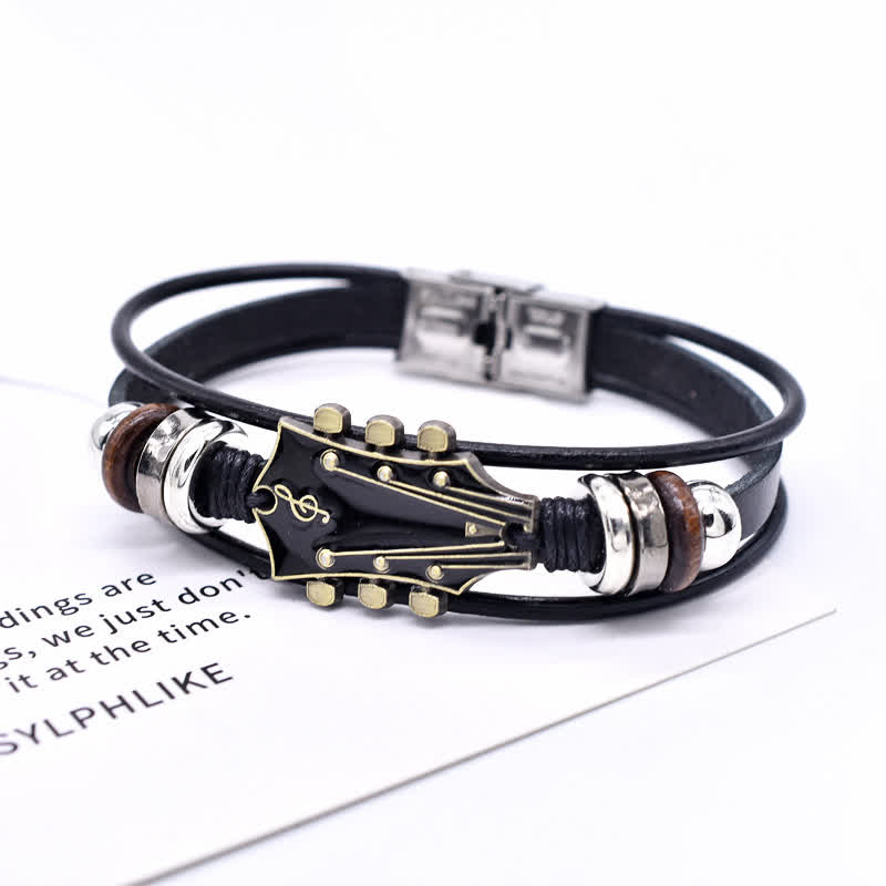 FREE Today: Guitar Leather Bracelet