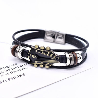 FREE Today: Guitar Leather Bracelet