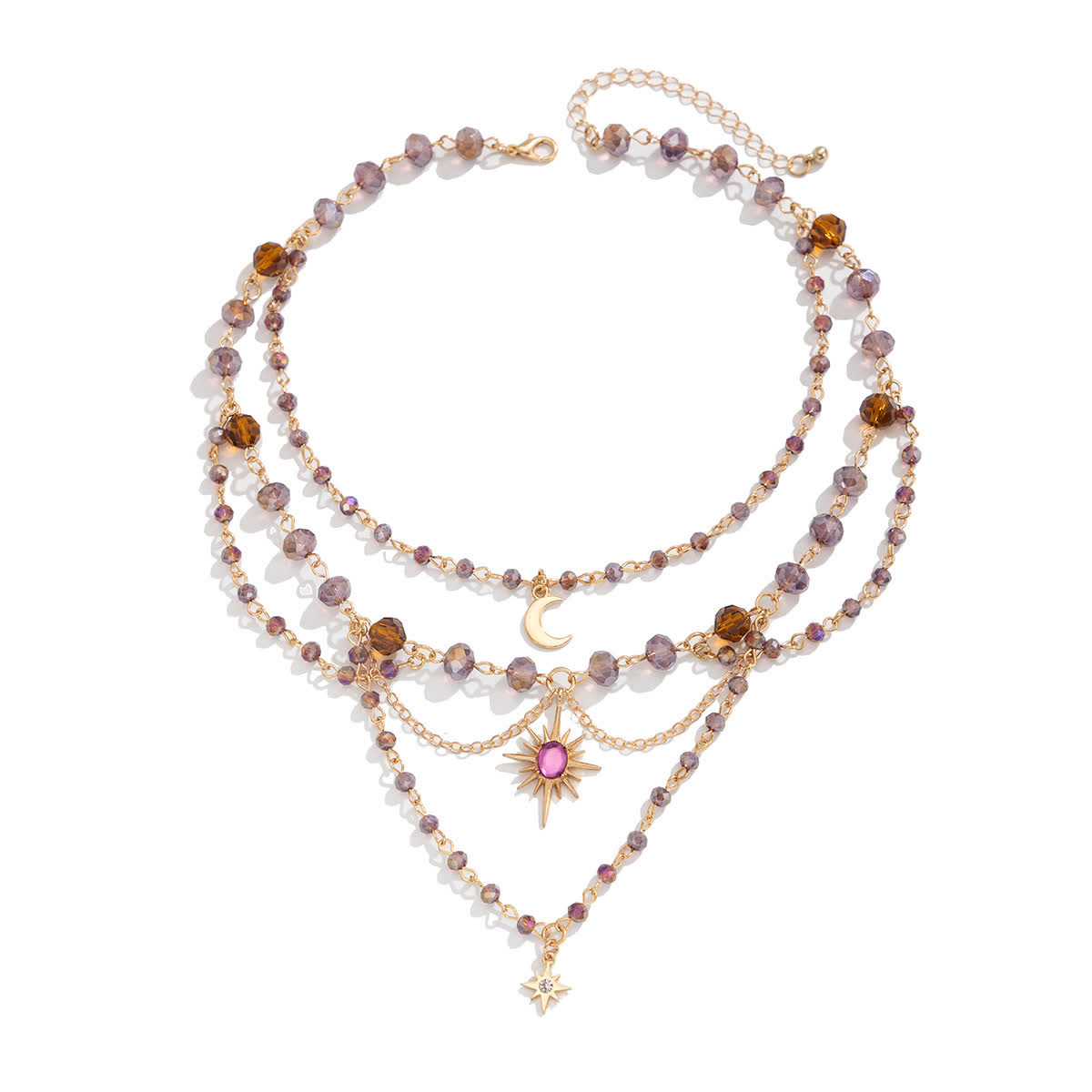 Moon Tassel Pendant Necklace