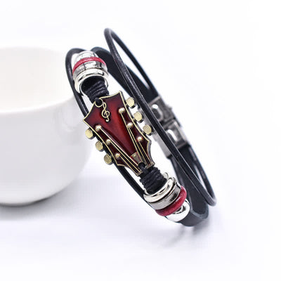 FREE Today: Guitar Leather Bracelet