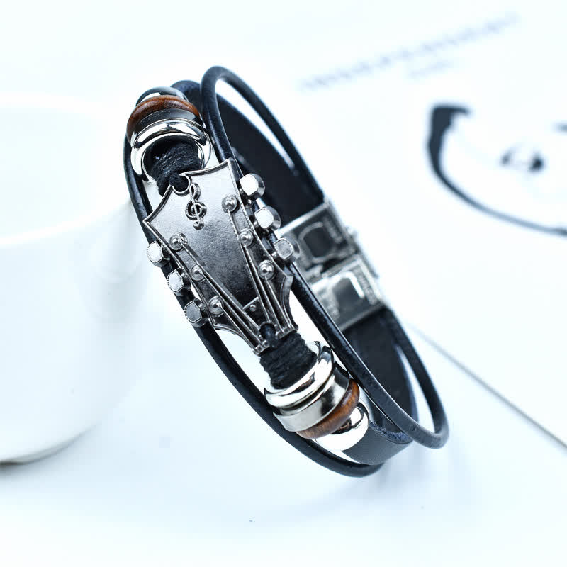FREE Today: Guitar Leather Bracelet