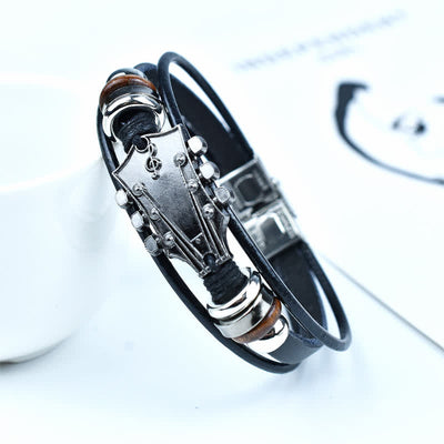 FREE Today: Guitar Leather Bracelet