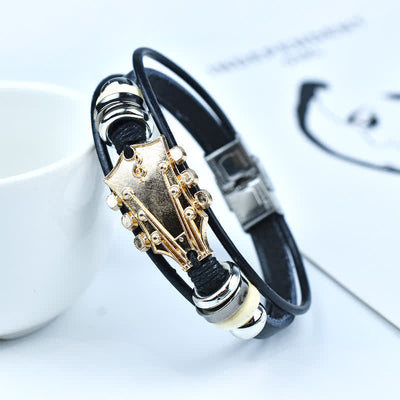 FREE Today: Guitar Leather Bracelet