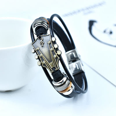 FREE Today: Guitar Leather Bracelet