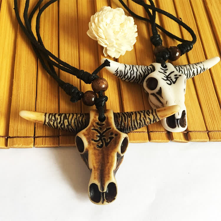 Resin Bull Head Necklace