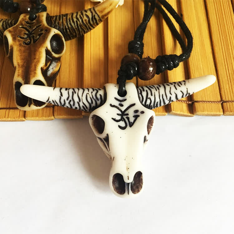 Resin Bull Head Necklace