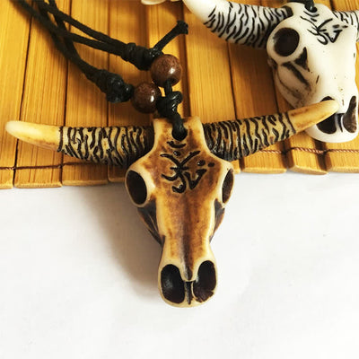 Resin Bull Head Necklace