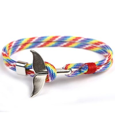 Handmade String Cute Whale Tail Survival Bracelets
