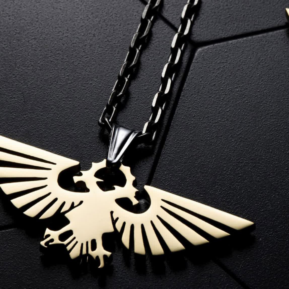 FREE Today: Aquila Eagle Necklace, Ring - Black Chain - image 1