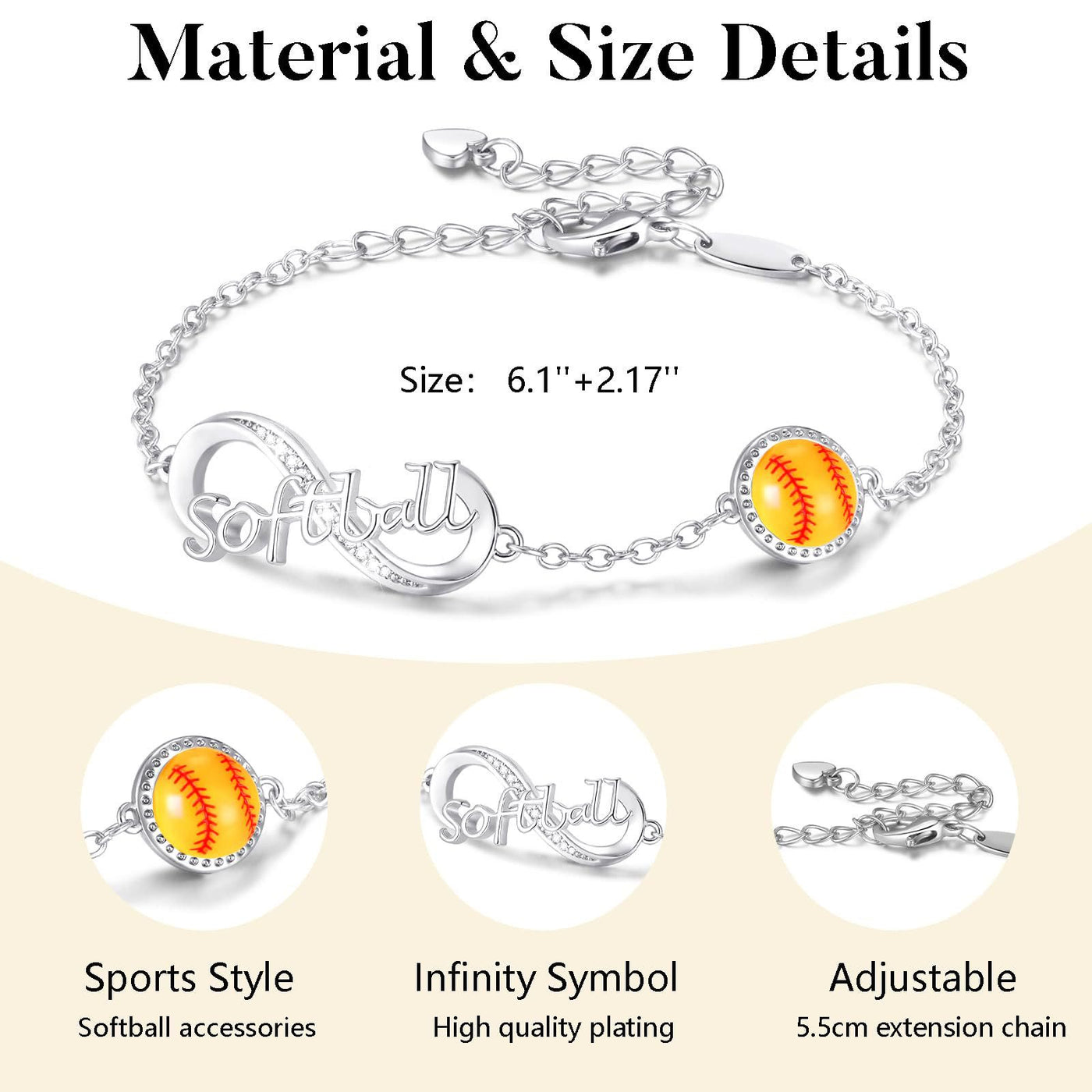 FREE Today: Baseball/Football/Soccer/Basketball/Tennis/Volleyball Infinity Bracelet for Women - image 4