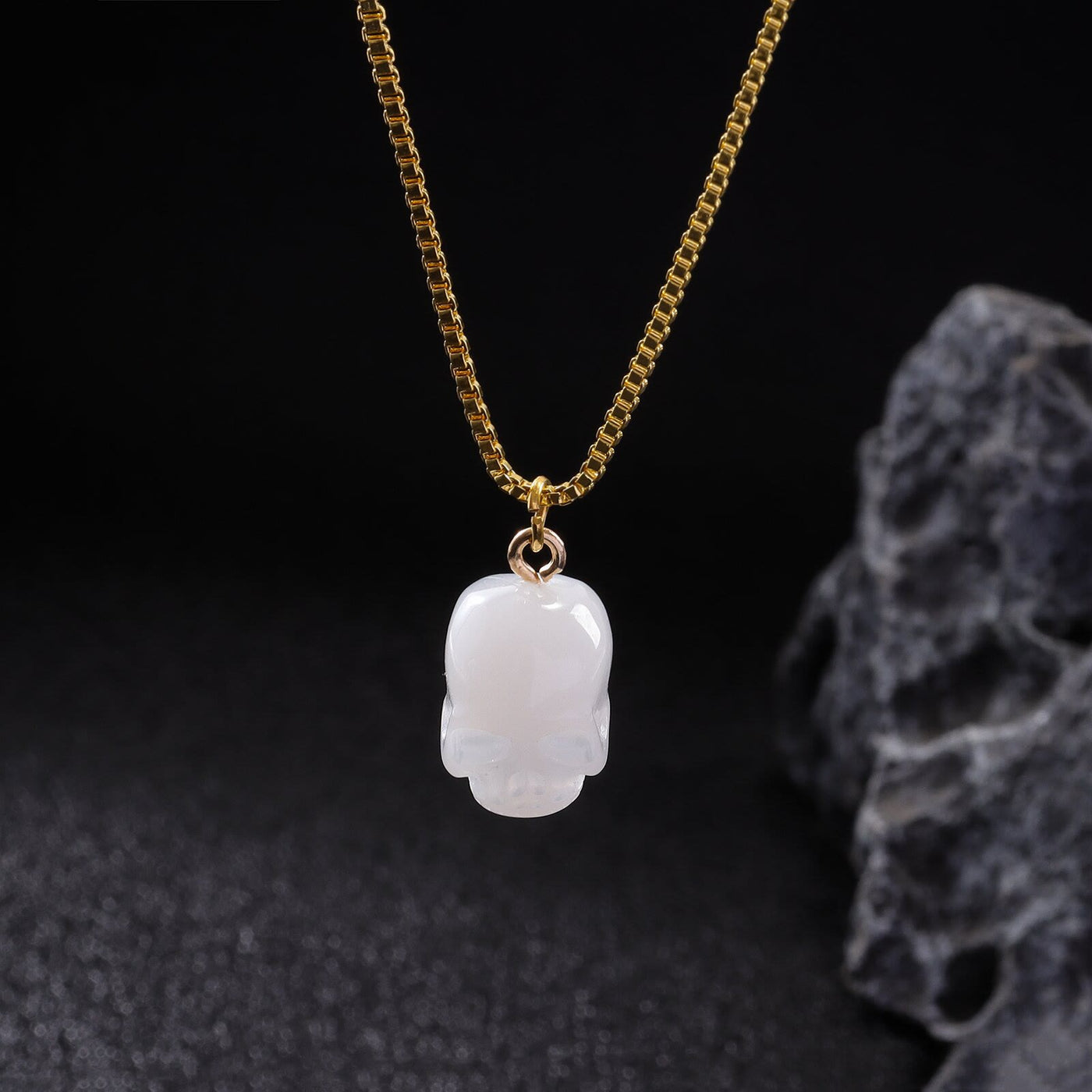 FREE Today: Pearl Skull Love Heart Necklace - White Skull Golden Chian - image 7