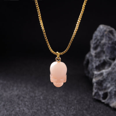 FREE Today: Pearl Skull Love Heart Necklace - Pink Skull Golden Chian - image 8