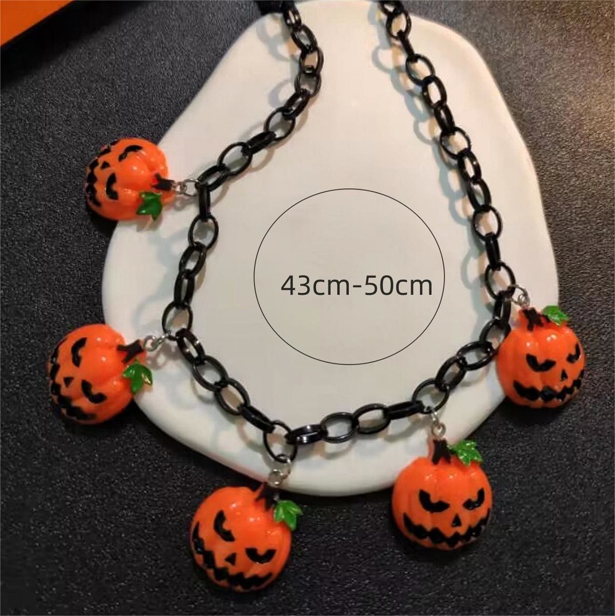 Pumpkin Skull Ghost Witch Hat Halloween Necklace