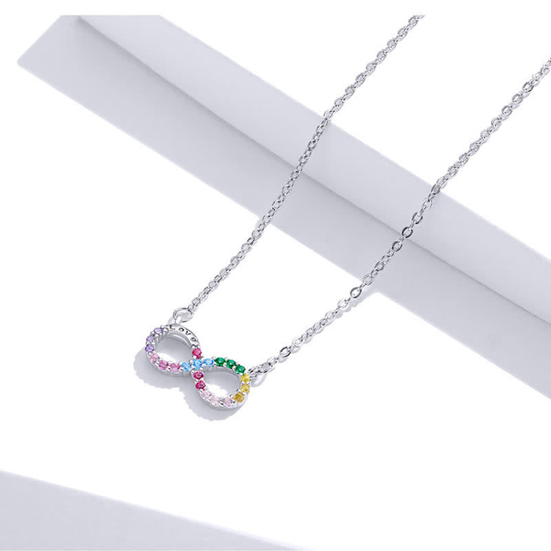 Women's Rainbow Infinity Sign Love Necklace