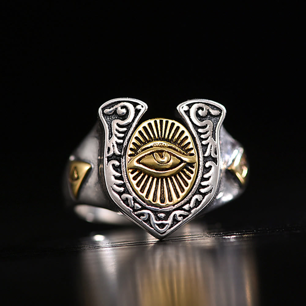 Men's Eyes Of Horus Ring