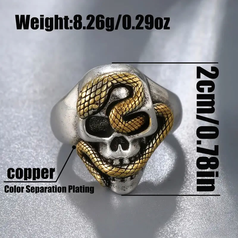 Gothic Cobra Skull Ring