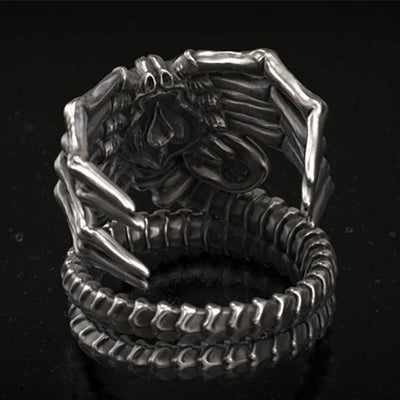 Limited Sale - Prometheus Facehugger Skull Ring