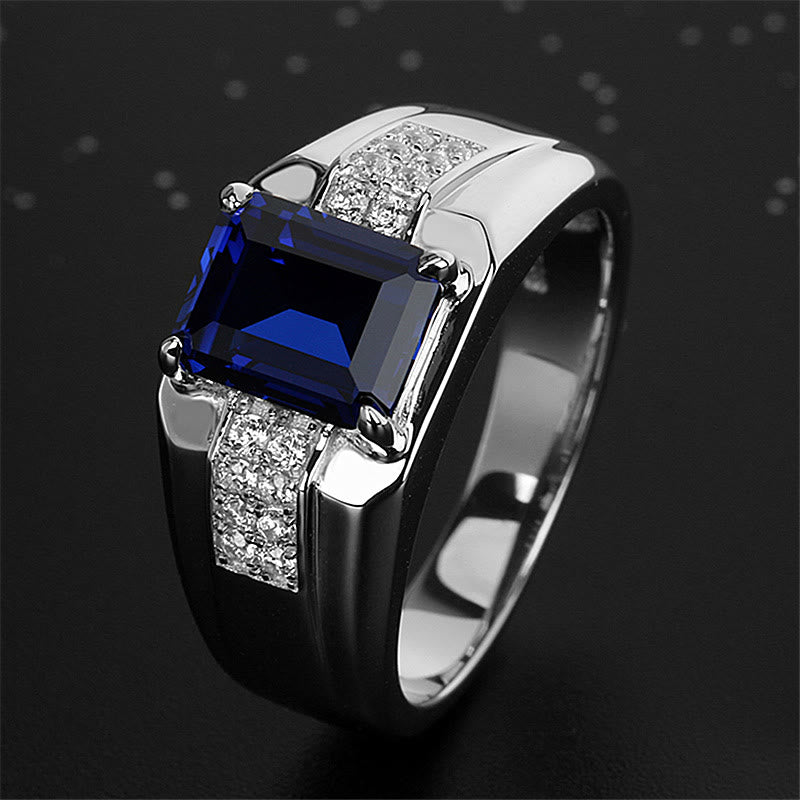 FREE Today: "Divine In Blue"  Men's Sapphire Ring