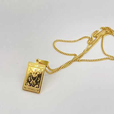 Olivenorma Tarot Card Carve Alloy Necklace