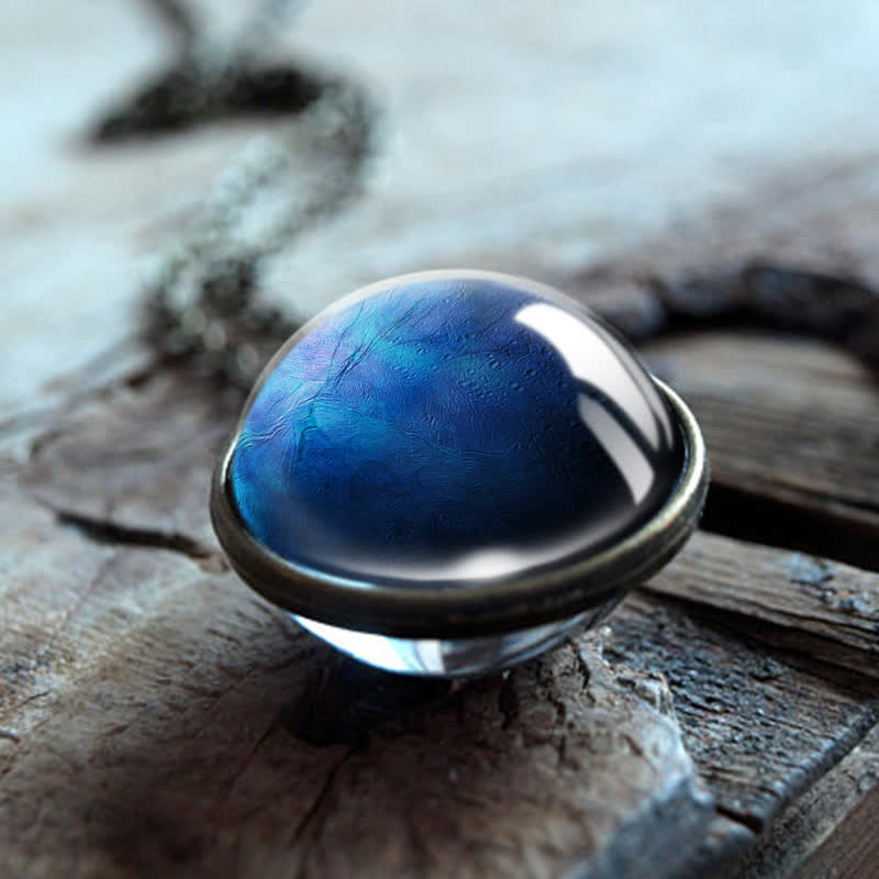 Olivenorma Double-sided Glass Ball Planets Sky Necklace