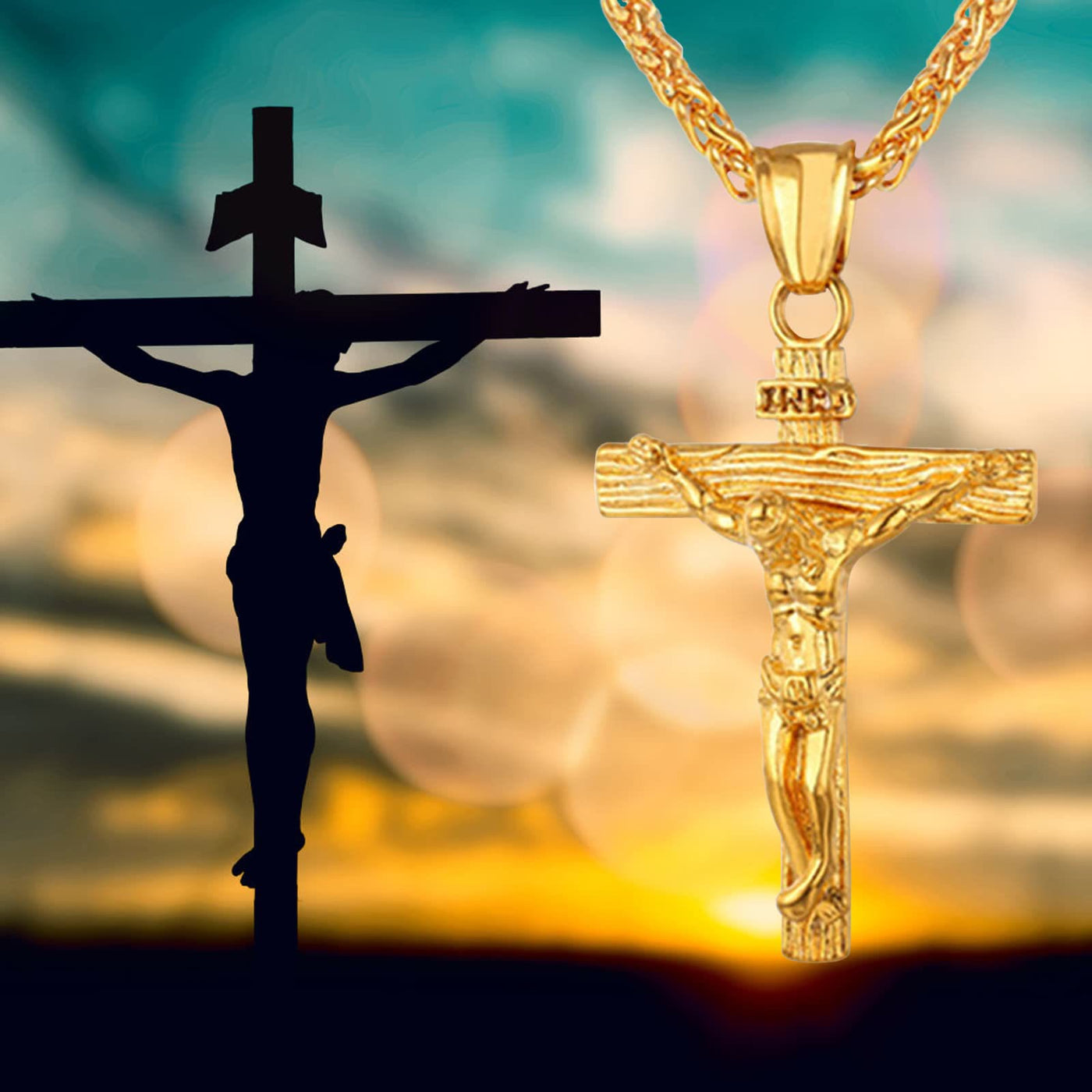 FREE Today: "Life Of Christ" Jesus Cross Necklace