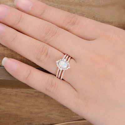 FREE Today: Romantic Opal Zircon 3-Piece Ring