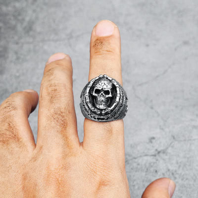 Men's Gothic Ghost Rider Cross Ring