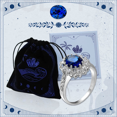 Natural 3.26ct Sapphire Wedding Engagement Ring