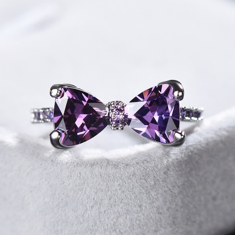 Women's Mystic Rainbow Bow Knot Ring